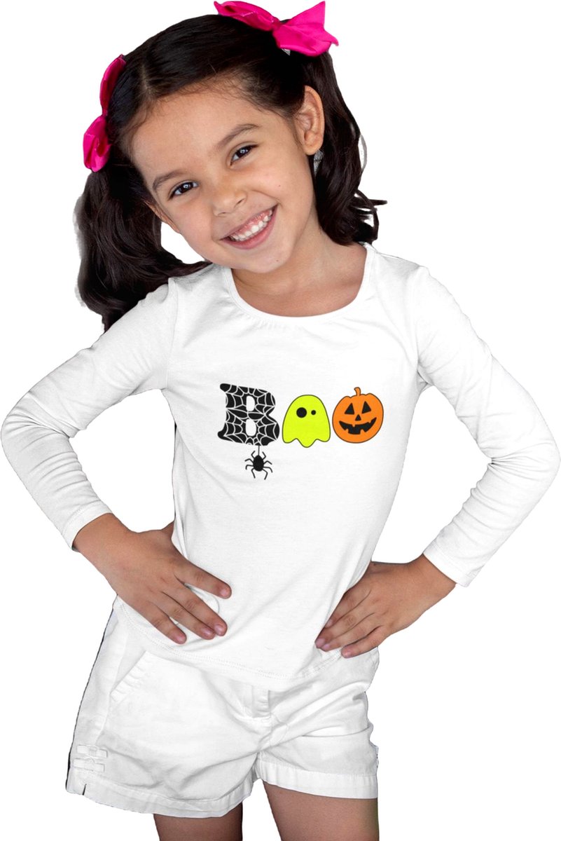 Halloween Kostuum / T-shirt voor kinderen | Wit | Maat 122